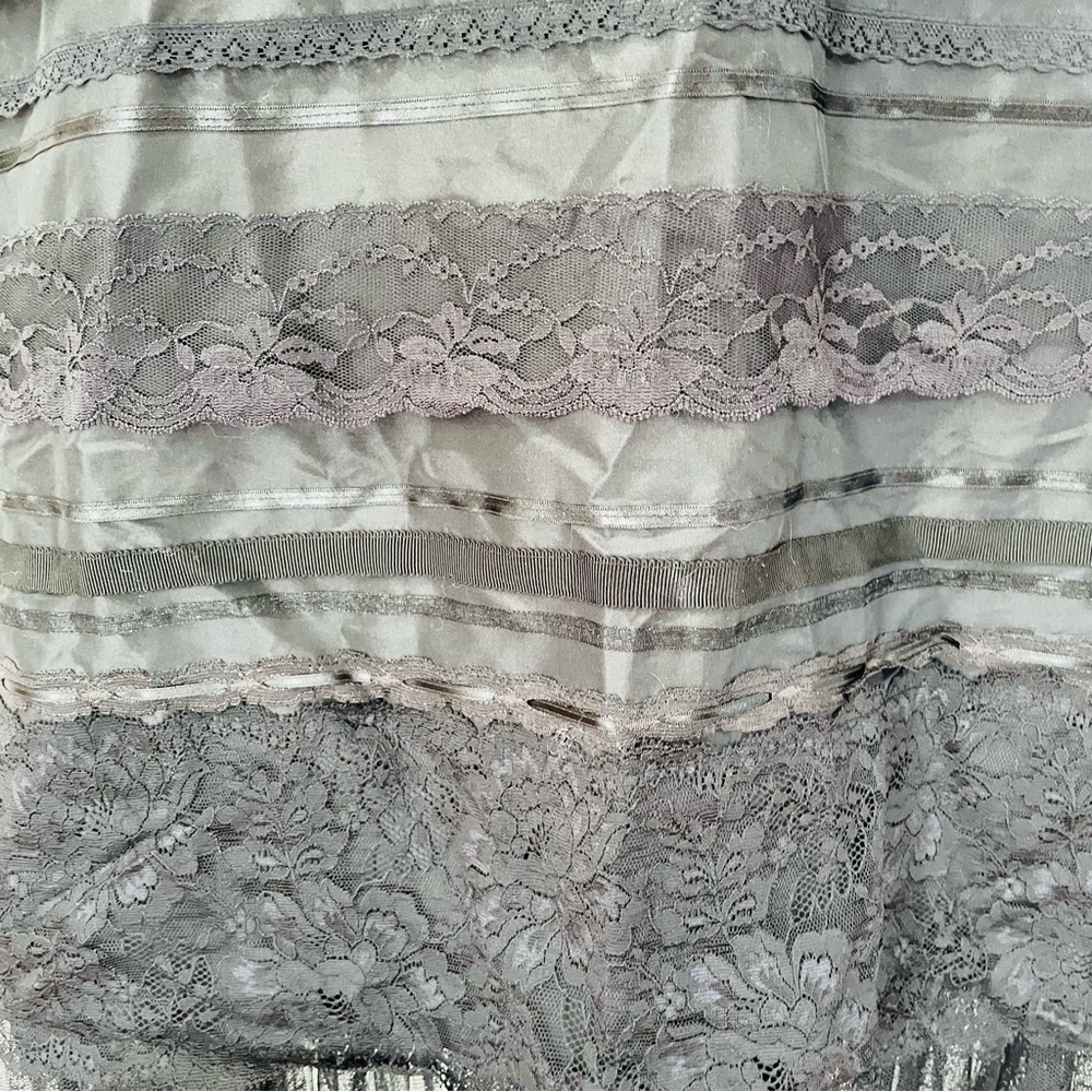 Vintage Express 100% Silk, Lace and tulle Midi Black Skirt - Picture 7 of 13